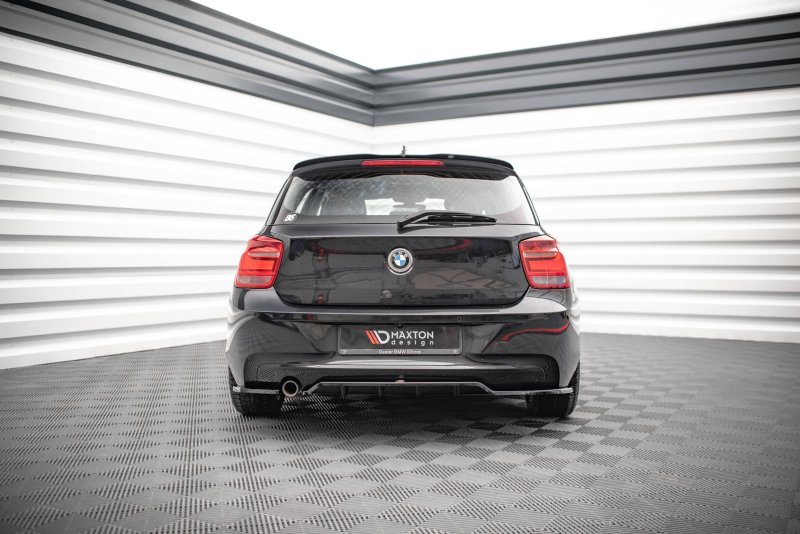 Maxton Mittlerer Diffusor Heck Ansatz DTM Look für BMW 1er F20 schwarz Hochglanz BM-1-F20-RSD1G+RD1-G
