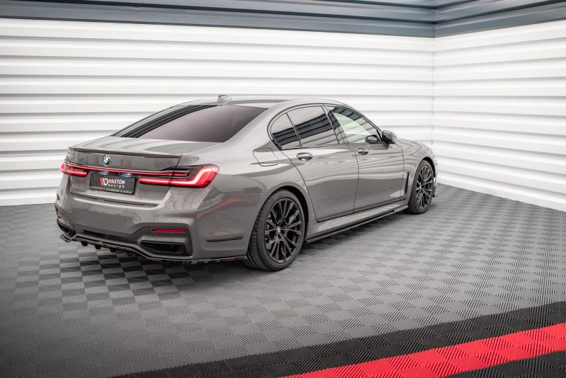 Maxton Seitenschweller Ansatz für BMW 7 M-Paket G11 Facelift schwarz Hochglanz BM-7-11F-MPACK-SD1-G