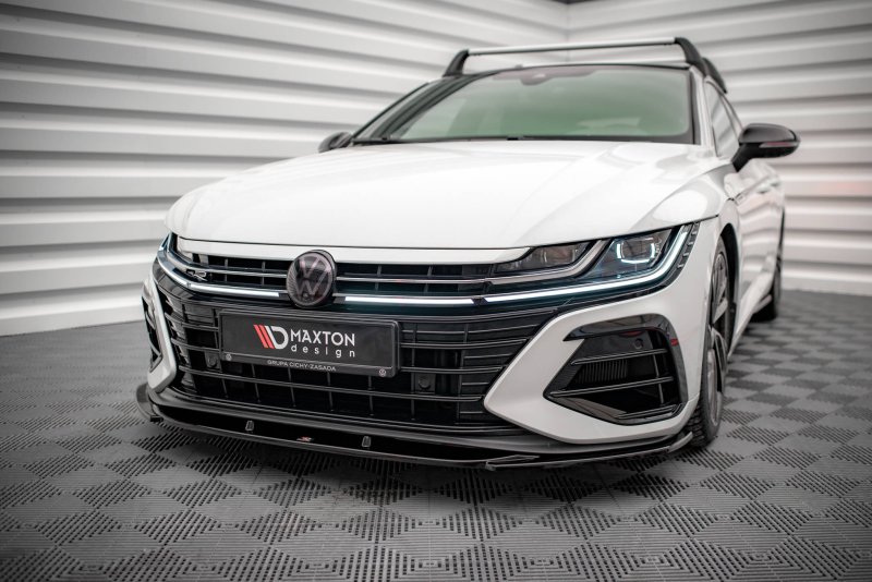 Maxton Front Ansatz V.1 für Volkswagen Arteon R schwarz Hochglanz VW-AR-1F-R-FD1-G