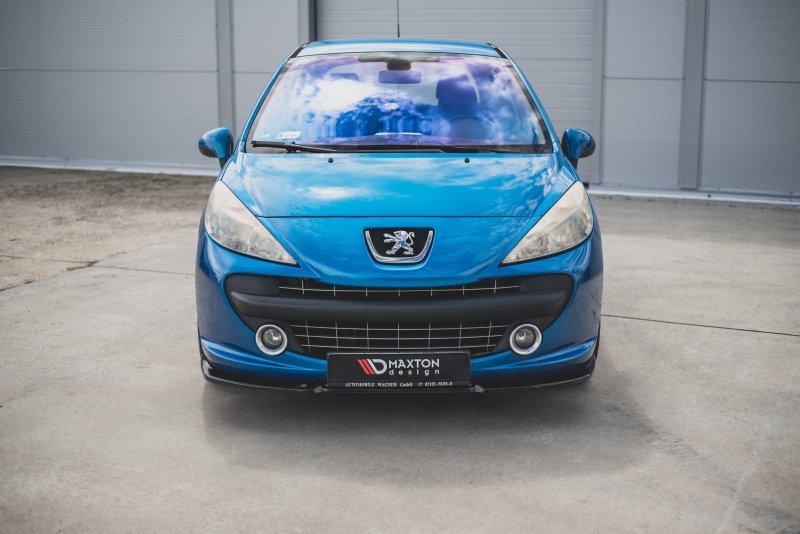 Maxton Front Ansatz für Peugeot 207 Sport schwarz Hochglanz PE-207-SPORT-FD1-G