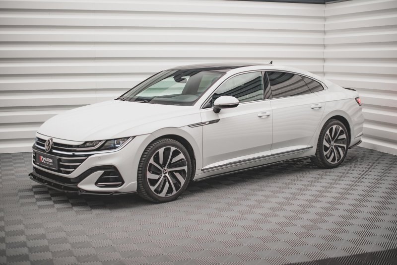 Maxton Seitenschweller Ansatz für Volkswagen Arteon R-Line Facelift schwarz Hochglanz VW-AR-1F-RLINE-SD1-G