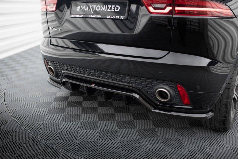 Maxton Mittlerer Cup Diffusor Heck Ansatz Jaguar E-Pace R-Dynamic Mk1 schwarz Hochglanz JA-EP-1-RDYNAMIC-RD1G+RD2-G