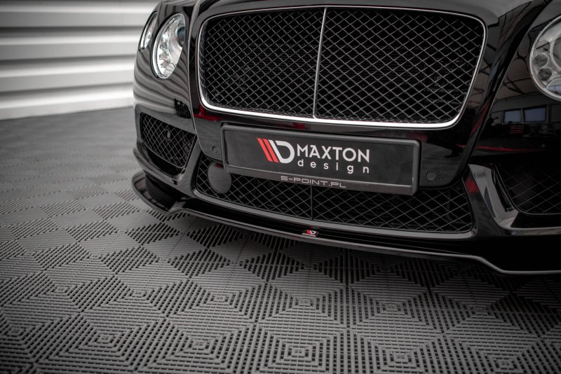 Maxton Front Ansatz V.1 für Bentley Continental GT V8 S Mk2 schwarz Hochglanz BE-CO-GT-1F-FD1-G