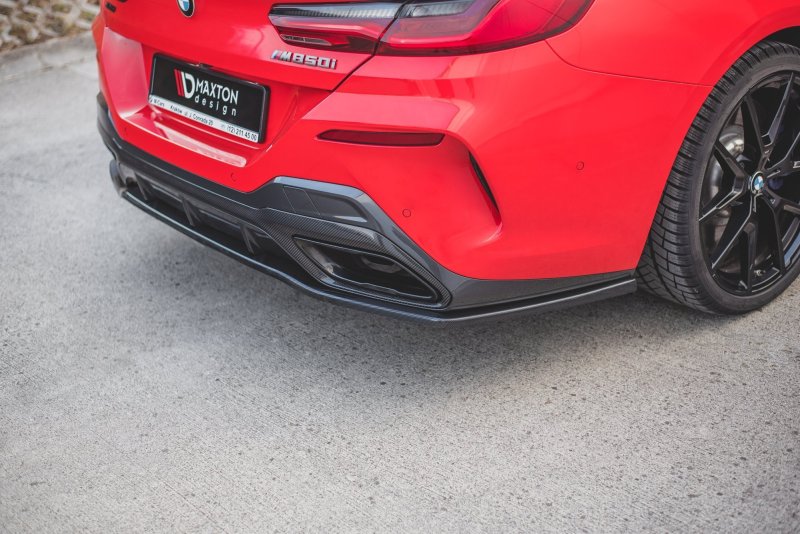 Maxton Mittlerer Diffusor Heck Ansatz für BMW 8 Coupe M-Paket G15 schwarz Hochglanz BM-M850-G15-RD1-G