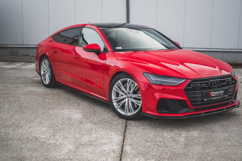 Maxton Seitenschweller Ansatz für Audi A7 C8 S-Line / S7 C8 schwarz Hochglanz AU-A7-C8-SLINE-SD1-G