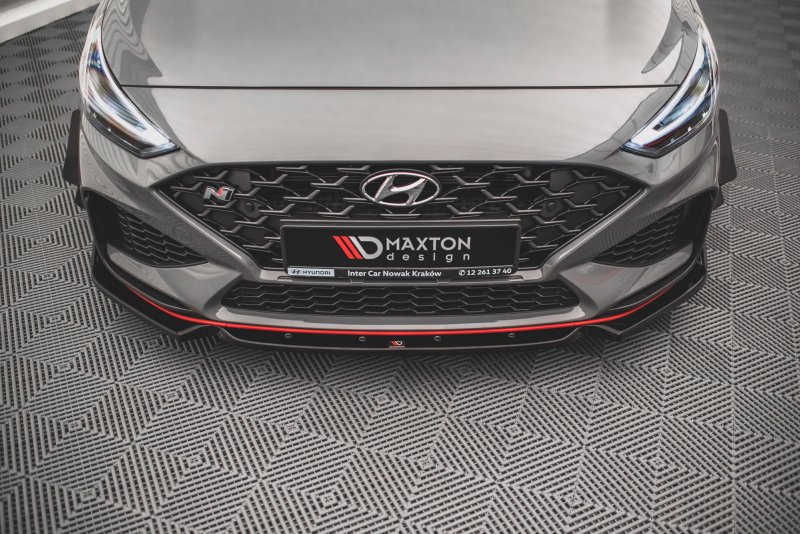 Maxton Front Ansatz V.1 + Flaps Hyundai I30 N Hatchback/Fastback Mk3 Facelift HY-I30-3F-N-FD1T+FS