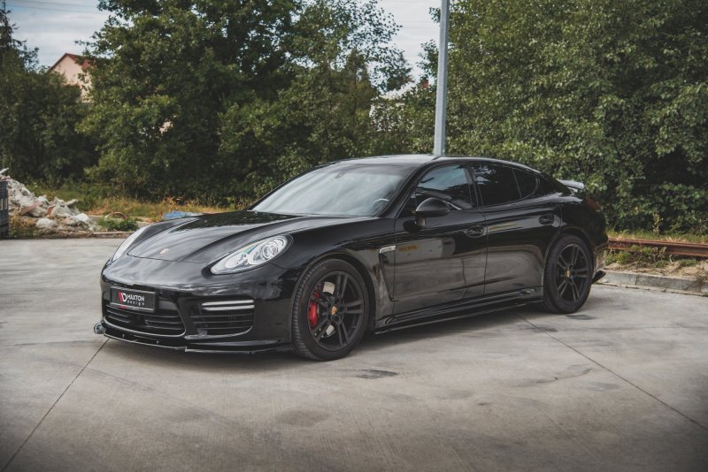Maxton Seitenschweller Ansatz für V.2 für Porsche Panamera Turbo 970 Facelift schwarz Hochglanz PO-PA-970-T-SD2-G