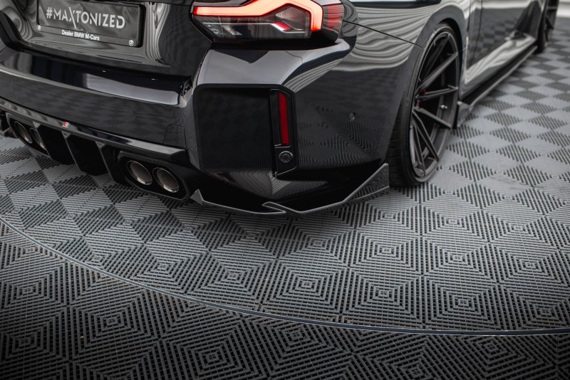 Maxton Heck Ansatz Flaps Diffusor V.6 (heckansatz v.2) BMW M2 G87 schwarz Hochglanz BM-M2-G87-RSD6-G