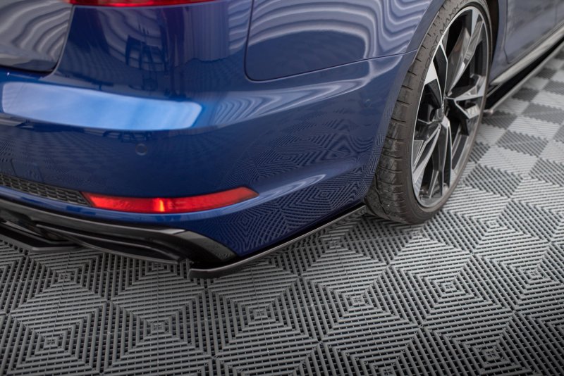 Maxton Heck Ansatz Flaps Diffusor für Audi A4 Competition B9  schwarz Hochglanz AU-A4-B9-COMP-RSD1-G