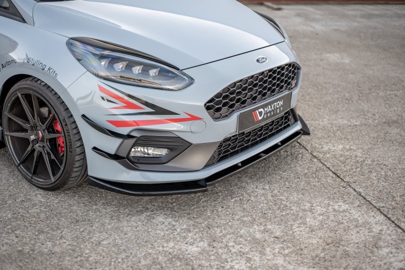 Maxton Front Ansatz V.7 für Ford Fiesta Mk8 ST / ST-Line schwarz Hochglanz FO-FI-8-ST-FD4-G