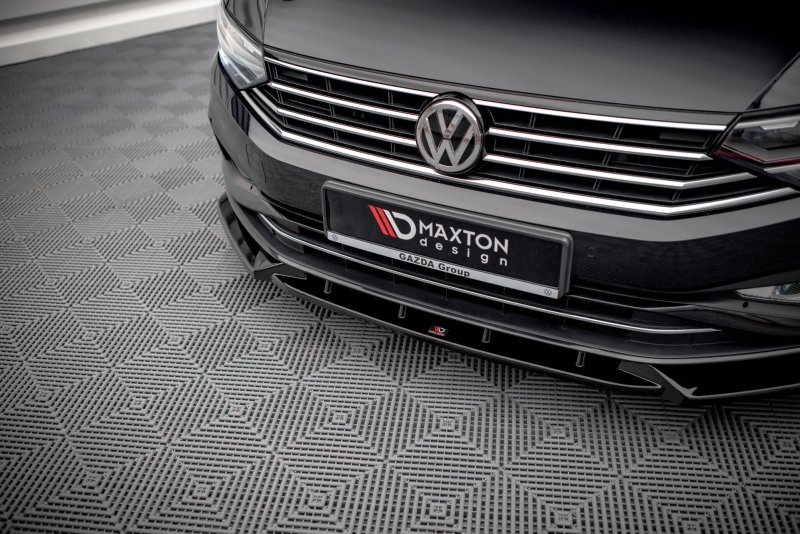 Maxton Front Ansatz V.2 für Volkswagen Passat B8 Facelift schwarz Hochglanz VW-PA-B8F-FD2-G