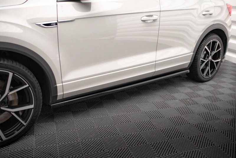 Maxton Seitenschweller Ansatz für Volkswagen T-Roc R Mk1 Facelift schwarz Hochglanz VW-T-ROC-1-R-SD1-G