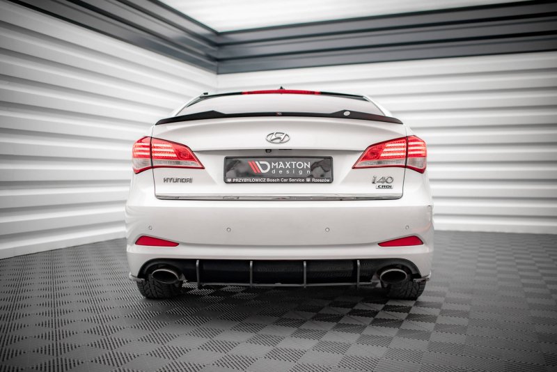 Maxton Spoiler CAP für Hyundai I40 Mk1 schwarz Hochglanz HY-I40-1-CAP1-G