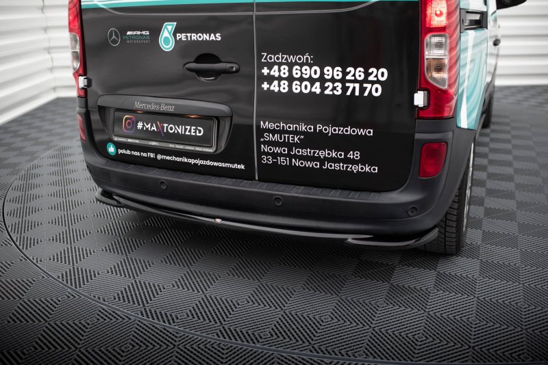 Maxton Mittlerer Cup Diffusor Heck Ansatz Mercedes-Benz Citan W415 schwarz Hochglanz ME-CI-1-RD1-G