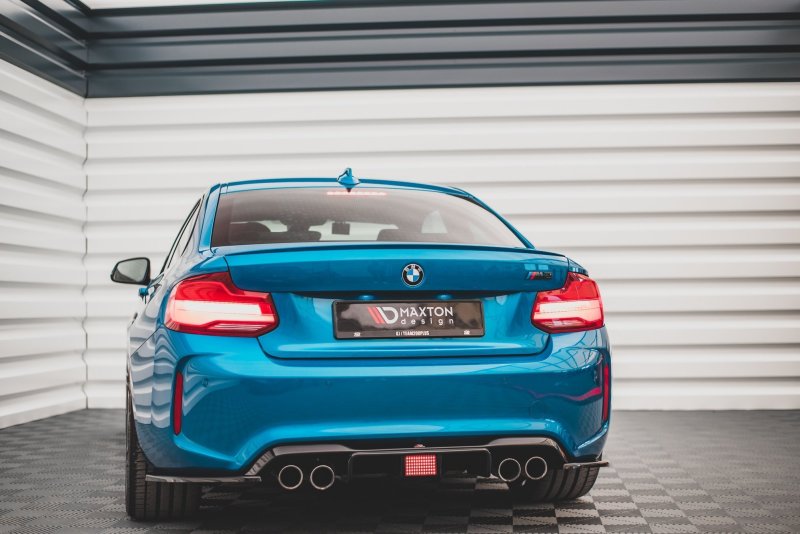 Maxton Diffusor Heck Ansatz für BMW M2 F87 schwarz Hochglanz BM-2-87-M-RS1-G