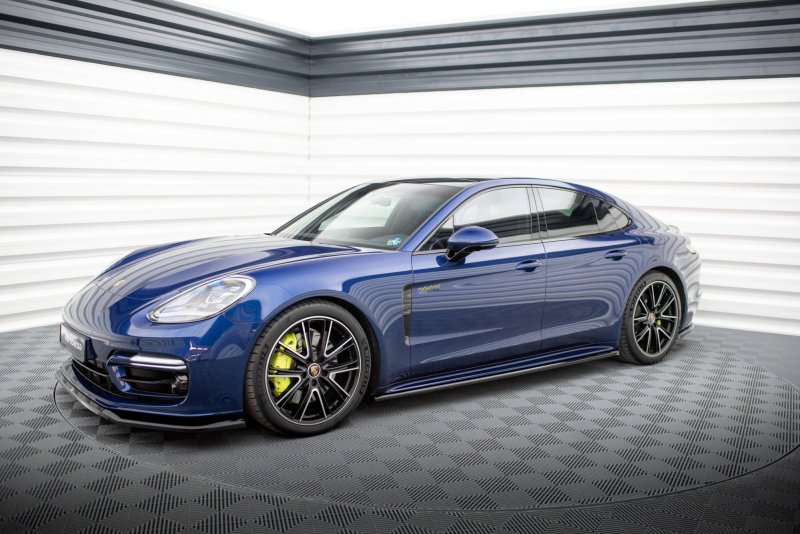 Maxton Seitenschweller Ansatz für Porsche Panamera E-Hybrid 971 Facelift schwarz Hochglanz PO-PA-971F-H-SD1-G