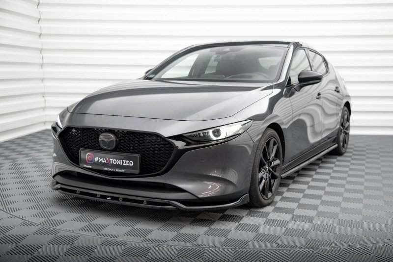 Maxton Front Ansatz V.2 Mazda 3 Mk4 schwarz Hochglanz MA-3-4-FD2G+FD2R-G