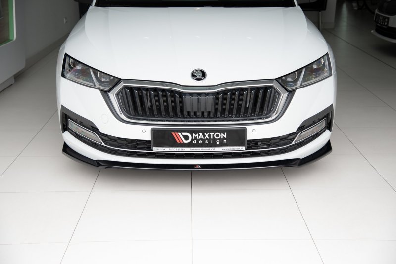 Maxton Front Ansatz V.2 für Skoda Octavia Mk4 schwarz Hochglanz SK-OC-4-FD2-G