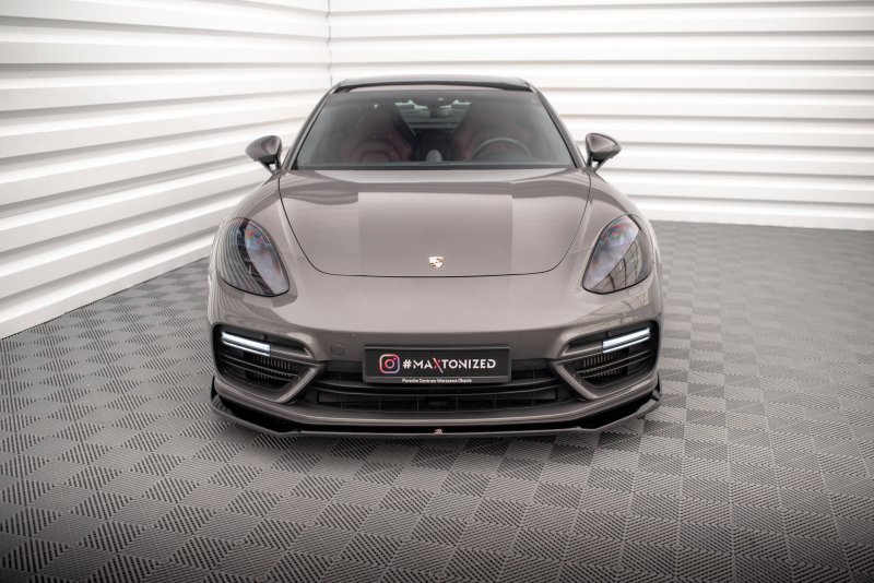 Maxton Front Ansatz V.2 für Porsche Panamera E-Hybrid 971 schwarz Hochglanz PO-PA-971-H-FD2-G