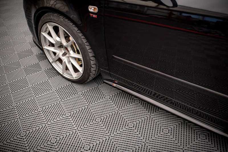 Maxton Seitenschweller Ansatz für Seat Exeo schwarz Hochglanz SE-EX-1-K-SD1-G