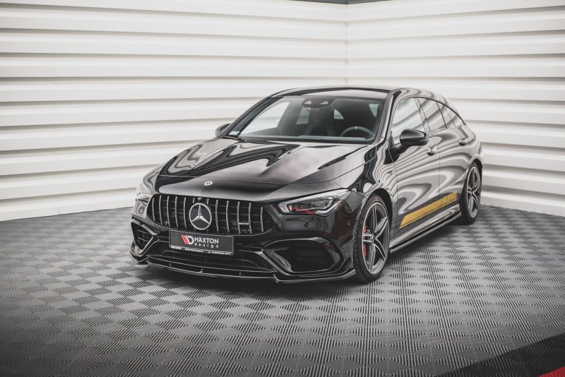 Maxton Front Ansatz V.2 für Mercedes-AMG CLA 45 Aero C118 schwarz Hochglanz ME-CLA-118-45AMG-FD2-G