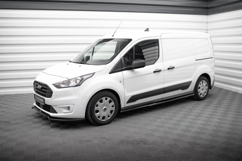 Maxton Seitenschweller Ansatz Ford Transit Connect L2 Mk2 Facelift schwarz Hochglanz FO-TR-CON-3-SD1-G