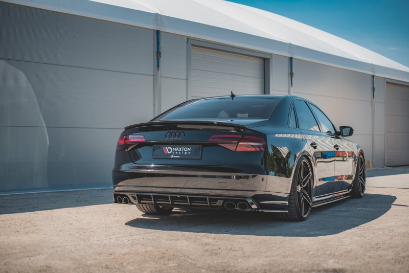 Maxton Diffusor Heck Ansatz für Audi S8 D4 Facelift schwarz Hochglanz AU-S8-D4-RS1-G