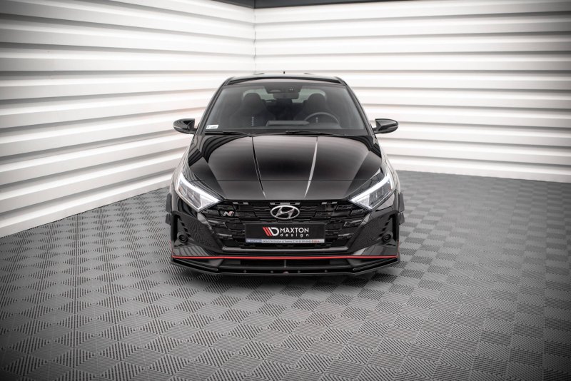 Maxton Front Ansatz V.1 für Hyundai I20 N Mk3 schwarz Hochglanz HY-I20-3-N-FD1-G