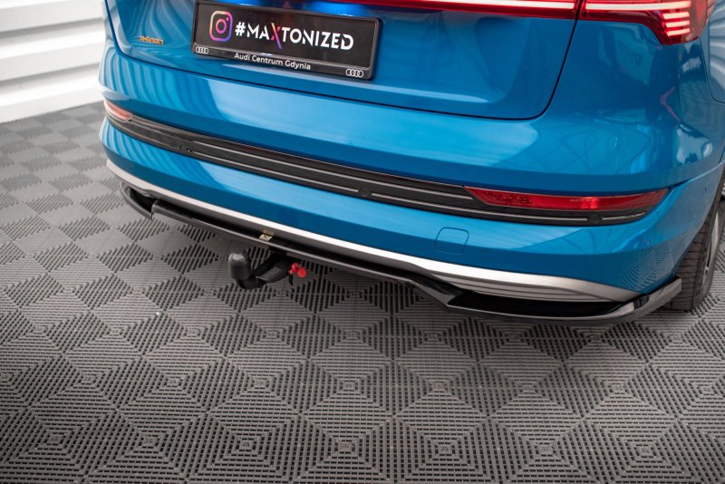Maxton Mittlerer Diffusor Heck Ansatz DTM Look für Audi e-tron schwarz Hochglanz AU-ETRON-1-RD1G+RD2-G