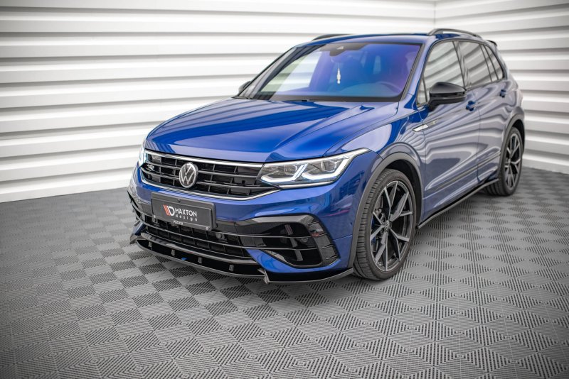 Maxton Front Ansatz V.2 für Volkswagen Tiguan R Mk2 Facelift schwarz Hochglanz VW-TI-2F-R-FD2-G