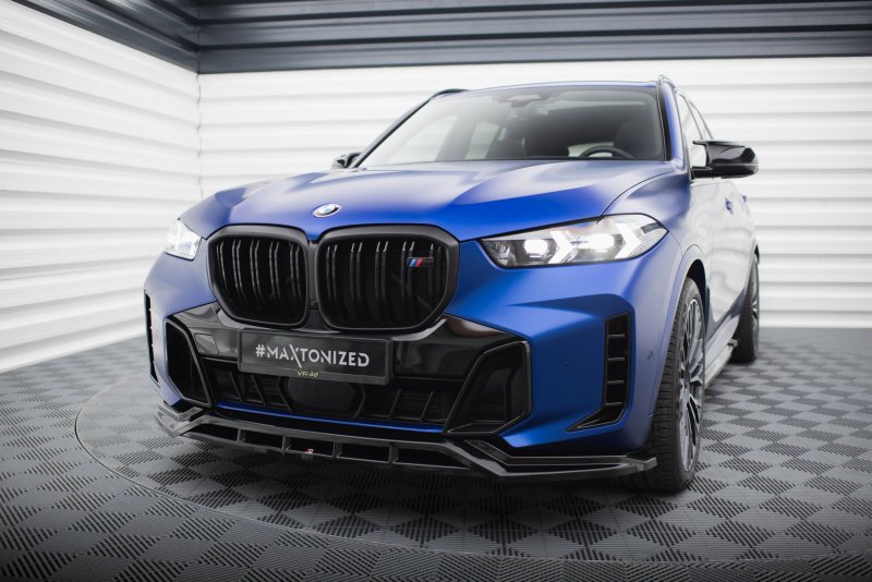 Maxton Front Ansatz V.1 BMW X5 M-Paket G05 Facelift schwarz Hochglanz BM-X5-05F-MPACK-FD1G+FD1R-G