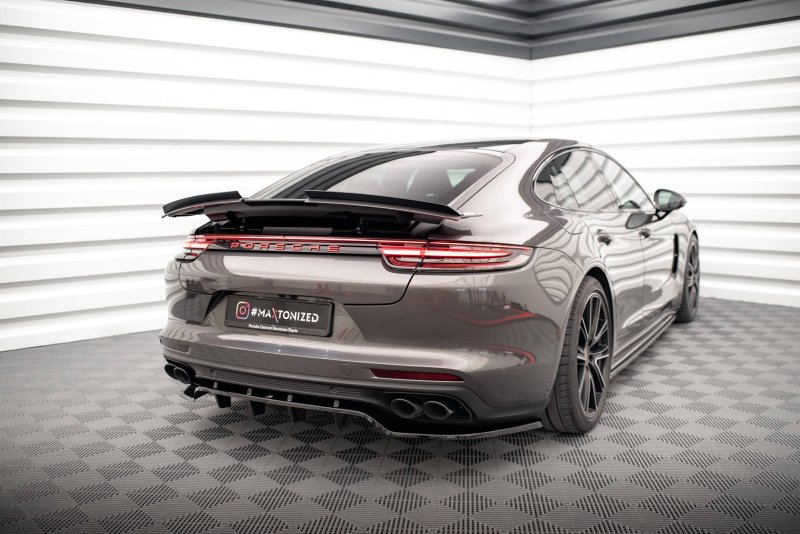 Maxton Mittlerer Diffusor Heck Ansatz DTM Look für Porsche Panamera E-Hybrid 971 schwarz Hochglanz PO-PA-971-H-RD1G+RD2-G