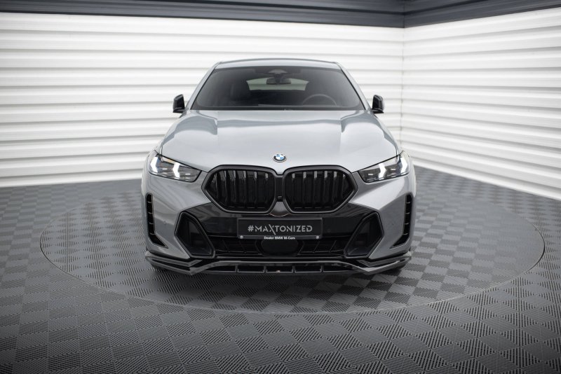 Maxton Front Ansatz V.1 BMW X6 M-Paket G06 Facelift schwarz Hochglanz BM-X6-G06F-MPACK-FD1G+FD1R-G