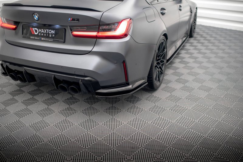 Maxton Heck Ansatz Flaps Diffusor V.1 für BMW M3 G80 schwarz Hochglanz BM-3-G80-M-RSD1-G
