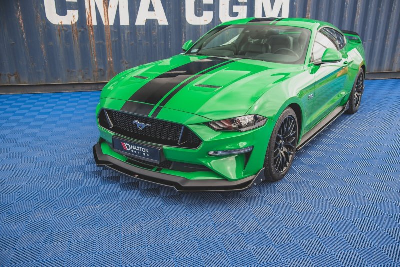 Maxton Front Ansatz +Flaps für V.1 Ford Mustang GT Mk6 Facelift FO-MU-6F-GT-FD1G+FS