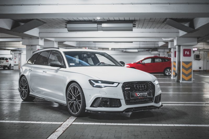 Maxton Front Ansatz V.4 für Audi RS6 C7 schwarz Hochglanz AU-RS6-C7-FD4-G