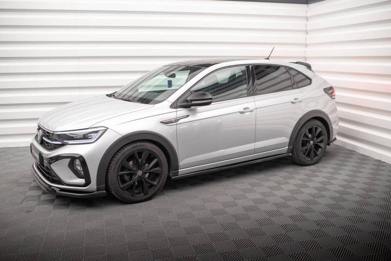 Maxton Seitenschweller Ansatz für Volkswagen Taigo R-Line Mk1 schwarz Hochglanz VW-TA-1-RLINE-SD1-G