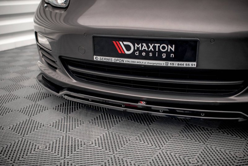 Maxton Front Ansatz V.1 für Porsche Panamera / Panamera Diesel 970 schwarz Hochglanz PO-PA-970-FD1G+FD1R-G