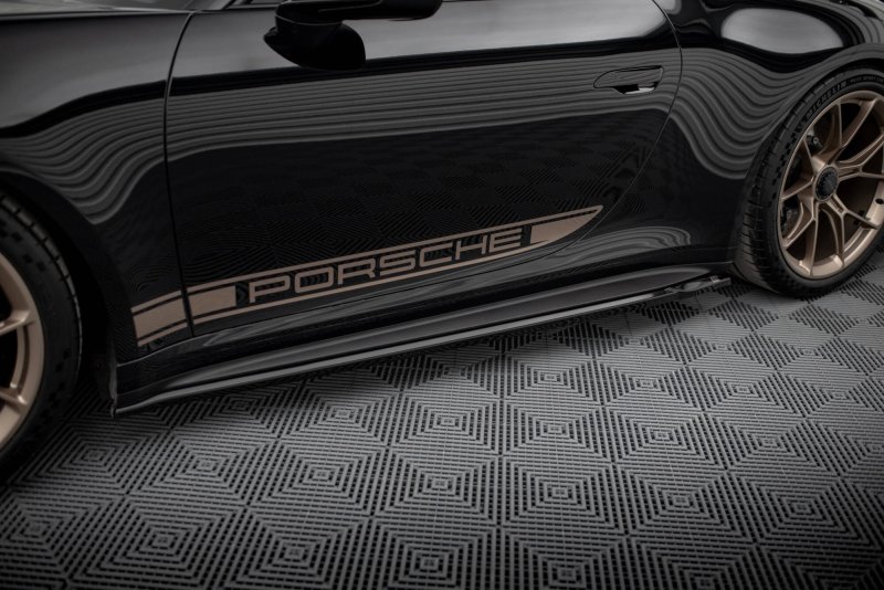 Maxton Seitenschweller Ansatz Porsche 911 992 GT3 schwarz Hochglanz PO-911-992-GT3-SD1-G