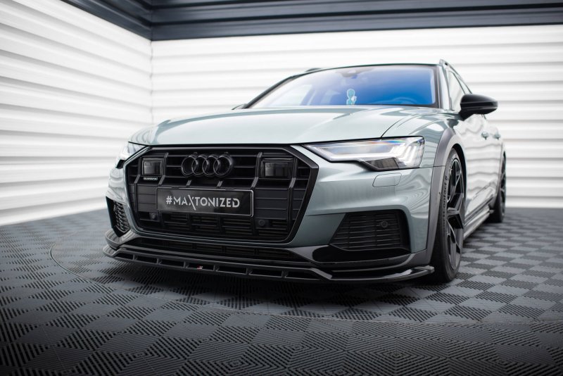 Maxton Front Ansatz Audi A6 Allroad C8 schwarz Hochglanz AU-A6-C8-AR-FD1G+FD1R-G