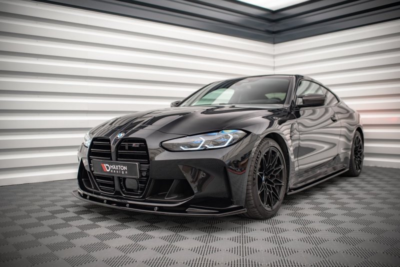 Maxton Front Ansatz V.1 für BMW M4 G82 schwarz Hochglanz BM-4-G82-M-FD1-G