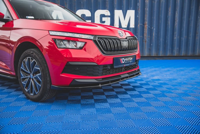 Maxton Front Ansatz V.2 für Skoda Kamiq schwarz Hochglanz SK-KM-1-FD2-G