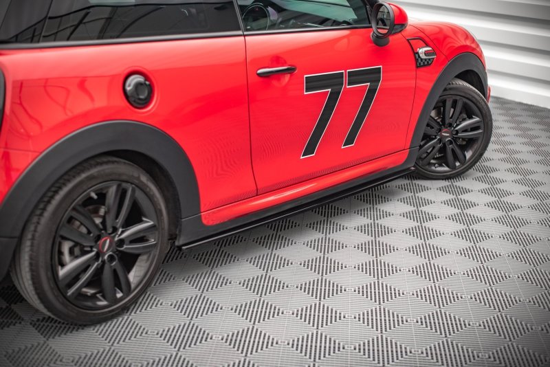 Maxton Seitenschweller Ansatz für Mini Cooper S John Cooper Works F56 schwarz Hochglanz MC-S-3-56-JCW-SD1-G