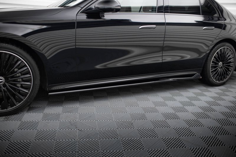 Maxton Seitenschweller Ansatz Mercedes-Benz E AMG-Line W214 schwarz Hochglanz ME-E-214-AMGLINE-SD1-G