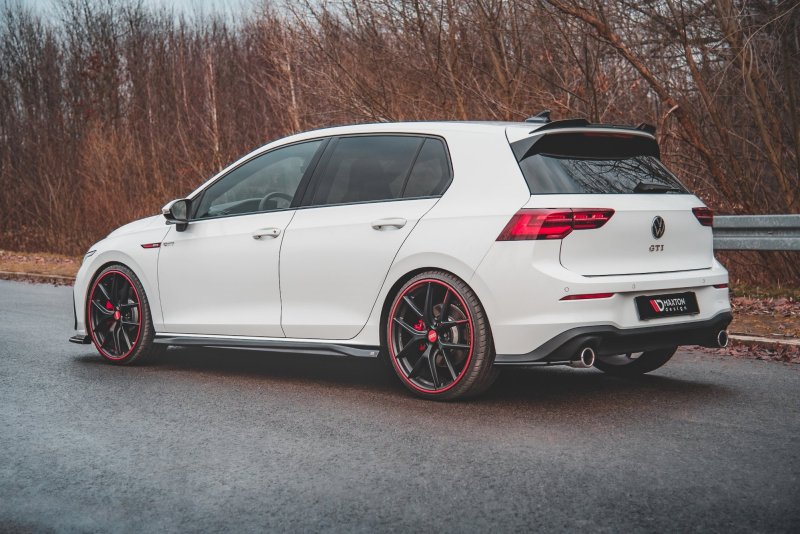 Maxton Seitenschweller Ansatz für V.3 für Volkswagen Golf 8 GTI schwarz Hochglanz VW-GO-8-GTI-SD3-G