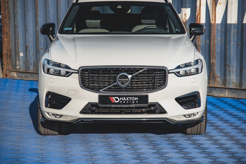 Maxton Front Ansatz V.1 für Volvo XC60 Mk2 R-Design schwarz Hochglanz VO-XC60-2-RDESIGN-FD1-G