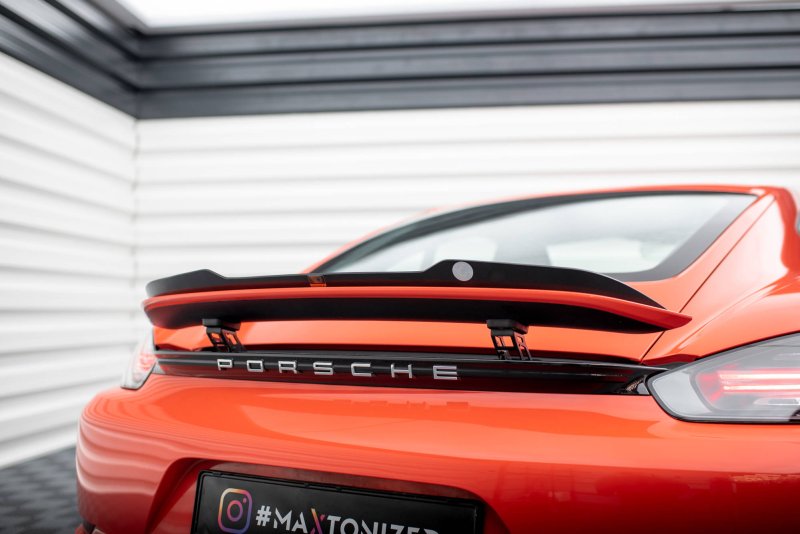 Maxton Spoiler CAP für Porsche 718 Cayman 982c schwarz Hochglanz PO-CA-718-CAP1-G