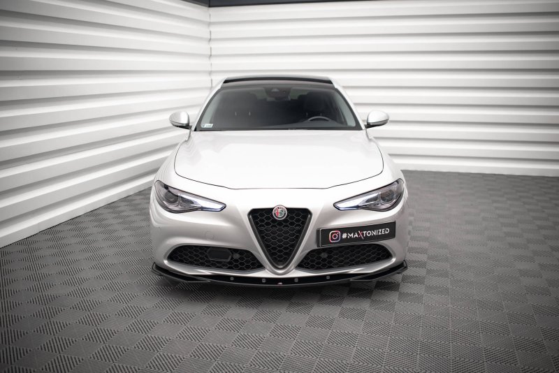 Maxton Front Ansatz V.2 für Alfa Romeo Giulia Sport schwarz Hochglanz AL-GI-1-SPORT-FD2-G