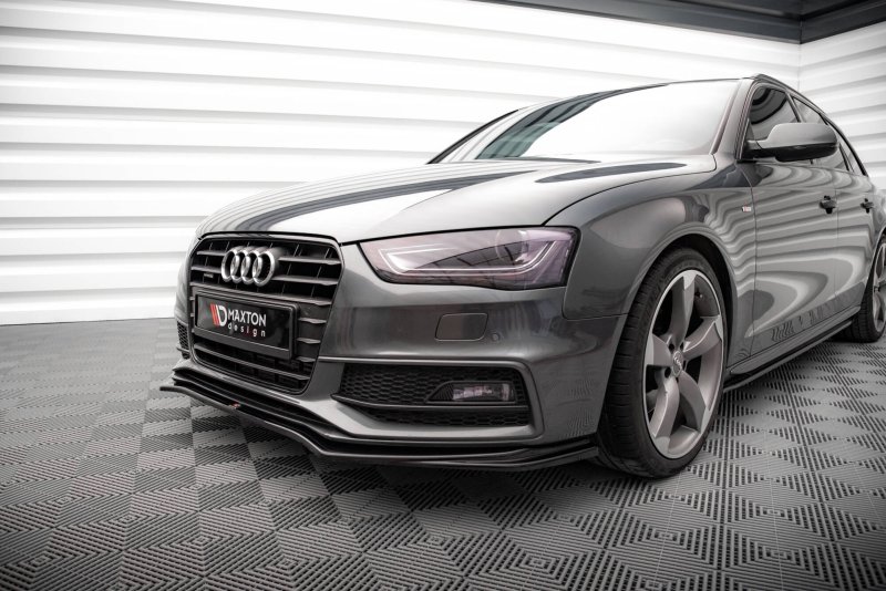 Maxton Front Ansatz V.4 Audi A4 S-Line / S4 B8 Facelift schwarz Hochglanz AU-A4-B8F-SLINE-FD2-G