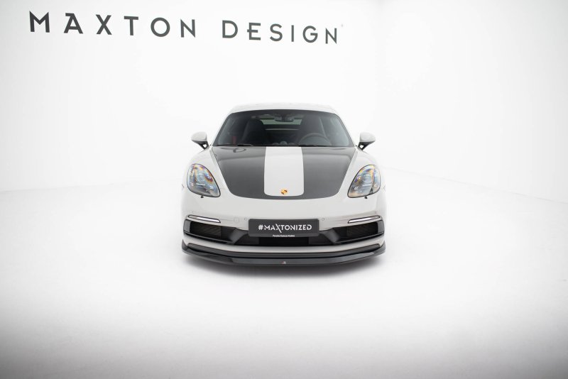 Maxton Front Ansatz V.1 Porsche 718 Cayman GTS 982c schwarz Hochglanz PO-CA-718-GTS-FD1-G